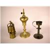 Image 1 : A GROUP OF THREE OIL LAMPS, CONTINENTAL