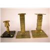 Image 1 : A GROUP OF THREE BRASS CANDLESTICKS