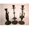 Image 1 : A GROUP OF THREE IRON CANDLESTICKS, GERMAN