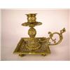 Image 1 : A SINGLE ORNATE CAST BRASS CHAMBERSTICK, FRENCH