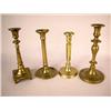 Image 1 : A GROUP OF FOUR BRASS CANDLESTICKS, EASTERN EUROPEAN