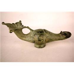 A BRONZE CANDLESTICK, ROMAN