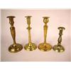 Image 1 : A GROUP OF FOUR ROUND BASE CANDLESTICKS, CONTINENTAL