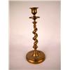 Image 1 : A BELL METAL SINGLE BARLEY-TWIST CANDLESTICK, ENGLISH