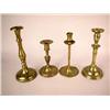Image 1 : A GROUP OF FOUR BRASS CANDLESTICKS, CONTINENTAL