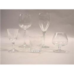 A LARGE GROUP OF COLORLESS GLASSES INSCRIBED WITH "STATE IN SCHUYLKILL" MONOGRAM