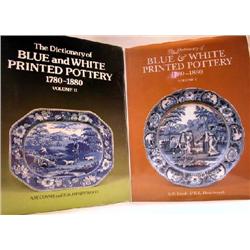 A GROUP OF TWO VOLUMES OF "BLUE AND WHITE PAINED POTTERY, 1780-1880"