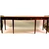 Image 1 : A GEORGE III SATINWOOD-INLAID CARVED MAHOGANY SERPENTINE-SIDEBOARD TABLE