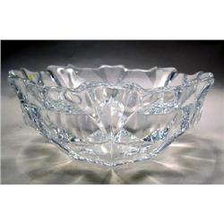 A FACETED CRYSTAL BOWL BY ORREFORS