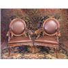Image 1 : A PAIR OF VICTORIAN CARVED OAK ARMCHAIRS