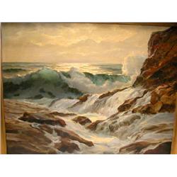 OIL ON CANVAS, WM EHRIG, (AMERICAN 1892-1973), SEASCAPE