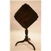 Image 1 : A GOOD CLASSICAL CARVED AND FIGURED MAPLE TILT-TOP CANDLESTAND