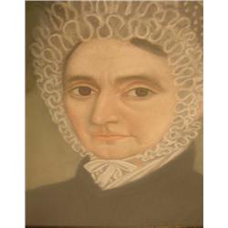 A PASTEL PORTRAIT OF A WOMAN