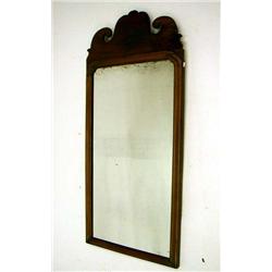 A QUEEN ANNE WALNUT LOOKING GLASS