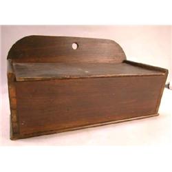 A CHERRYWOOD AND POPLAR WALL BOX