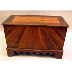 A GRAIN-PAINTED PINE DIMINITIVE BLANKET CHEST