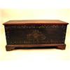 Image 1 : A PAINTED AND STENCIL-DECORATED PINE BLANKET CHEST, INITIALED "J.O."