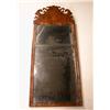 Image 1 : A QUEEN ANNE FIGURED WALNUT LOOKING GLASS