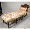 Image 1 : A FINE AND RARE TURNED AND FIGURED CHERRYWOOD RUSH SEAT DAY BED