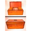 Image 1 : A GEORGE III INLAID SATINWOOD TEA CADDY