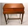 Image 1 : A FEDERAL WALNUT SLANT FRONT TABLE TOP TRAVELING DESK-ON-FRAME