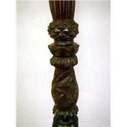 A LATE FEDERAL CARVED MAHOGANY BEDSTEAD