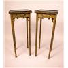 Image 1 : A PAIR OF GEORGE III STYLE CHINOISERIE-DECORATED SQUARE OCCASIONAL TABLES