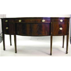 A FEDERAL STYLE INLAID MAHOGANY SIDEBOARD
