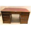 Image 1 : A VICTORIAN STYLE WALNUT PEDESTAL DESK