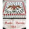 Image 1 : AN EAGLE MEDALLION HAND-PIECED AND APPLIQUED COTTON QUILT, SIGNED RACHEL VANSICKLE AND DATED 1842