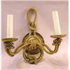 Image 1 : THREE CAST BRASS TWO-LIGHT WALL SCONCES