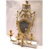 Image 1 : A PAIR OF GEORGE III STYLE CARVED AND GILDED PINE THREE-LIGHT WALL SCONCES