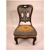 Image 1 : A VICTORIAN CARVED WALNUT SLIPPER CHAIR