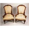 Image 1 : A SET OF FOUR CARVED WALNUT PARLOR CHAIRS