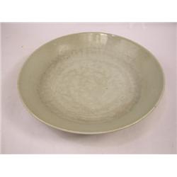 A CELADON SHALLOW BOWL
