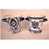 Image 1 : A PAIR OF CHINESE BLUE AND WHITE HANDLED POTS