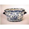 Image 1 : A PAIR OF CHINESE BLUE AND WHITE HANDLED PLANTERS