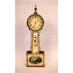 A FEDERAL PARCEL-GILT BANJO CLOCK