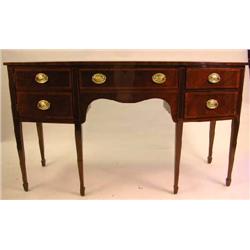 A FEDERAL STYLE BOWFRONT SIDEBOARD