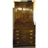 Image 1 : A CHIPPENDALE WALNUT SECRETARY DESK-AND-BOOKCASE