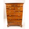 Image 1 : A CHIPPENDALE HIGHLY FIGURED WALNUT TALL CHEST OF DRAWERS