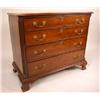 Image 1 : A CHIPPENDALE CHERRYWOOD, QUARTER-COLUMN CHEST OF DRAWERS
