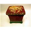 Image 1 : A VICTORIAN NEEDLEPINT UPHOLSTERED OTTOMAN