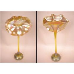 A TIFFANY STUDIOS JACK-IN-THE-PULPIT FAVRILE GLASS VASE