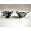 Image 1 : TWO NEARLY IDENTICAL CHINESE EXPORT PORCELAIN GRAVY BOATS, Canton pattern, each with undulating side