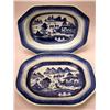 Image 1 : TWO SIMILAR CHINESE EXPORT PORCELAIN OCTAGONAL SHALLOW PLATTERS