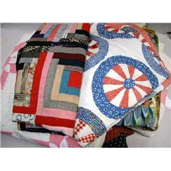 A GROUP OF SIX QUILTS & COVERLETS