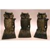 Image 1 : THREE CAST-IRON MECHANICAL OWL BANKS