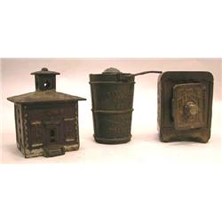 FOUR CAST-IRON BANKS