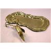 Image 1 : A BRASS SCISSOR FORM SNUFFER AND TRAY